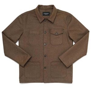 Outclass Brown Hazel Wool Chore Coat Jacket Made in Canada! Relaxed Small